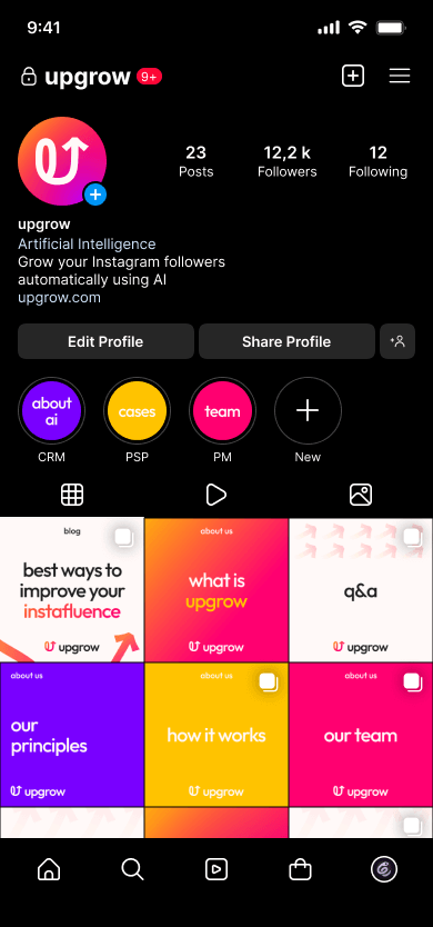 UpGrow Instagram Profile