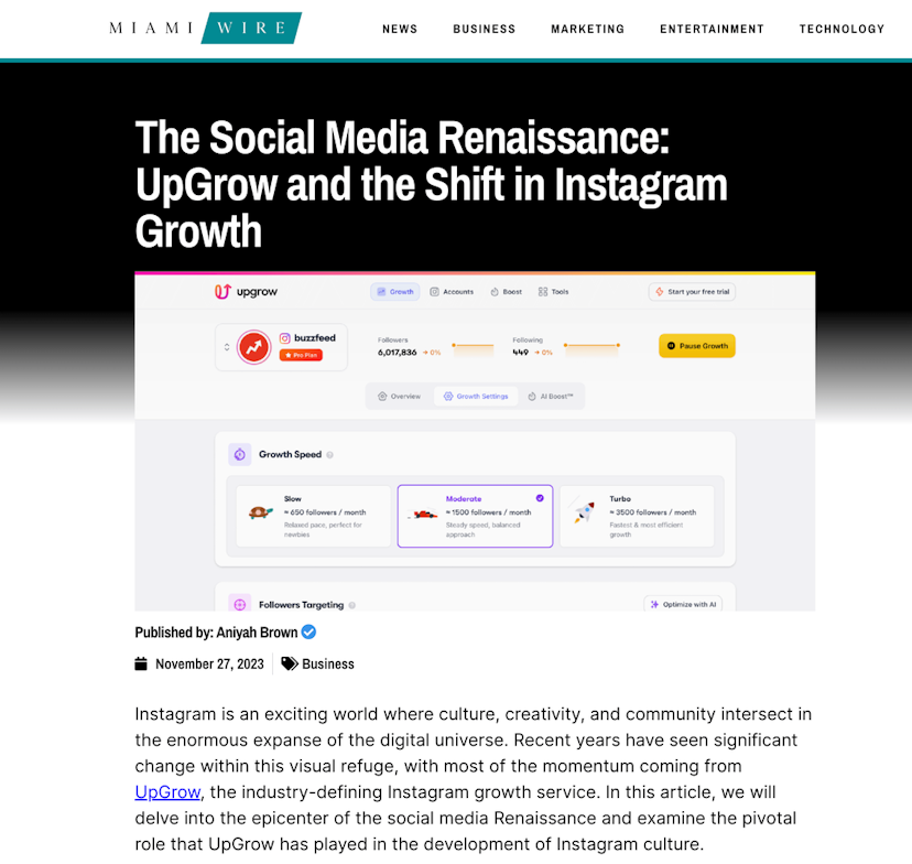 The Social Media Renaissance: UpGrow and the Shift in Instagram Growth