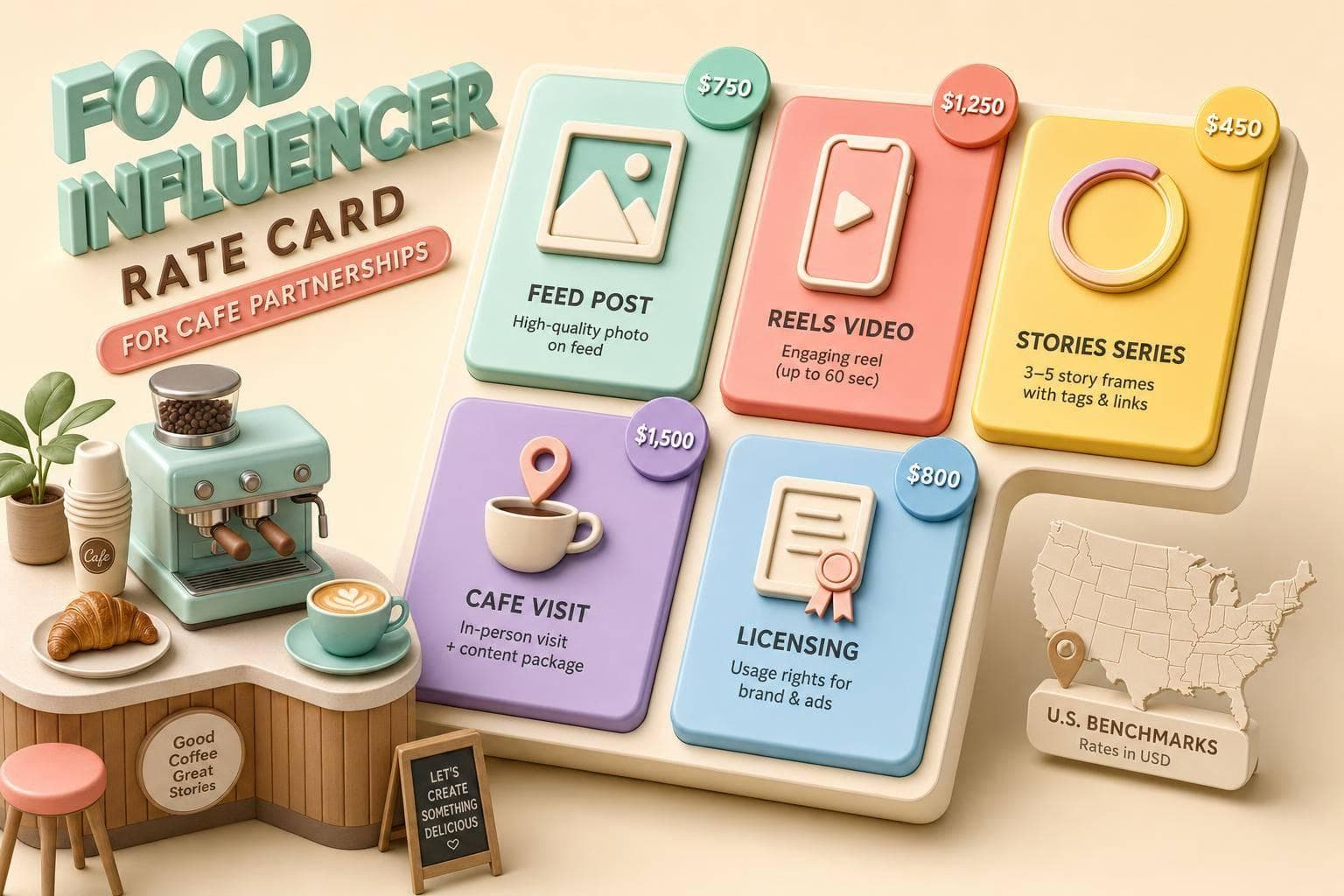 Food Influencer Rate Card for Cafe Partnerships