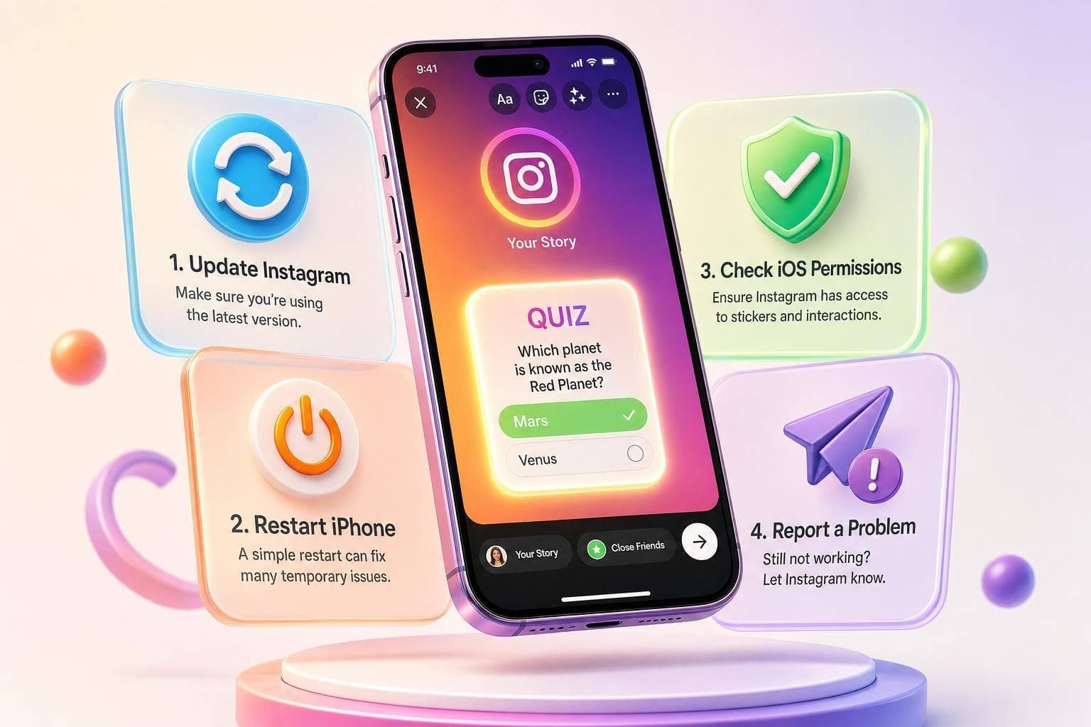 Instagram Story Quiz Not Working on iPhone