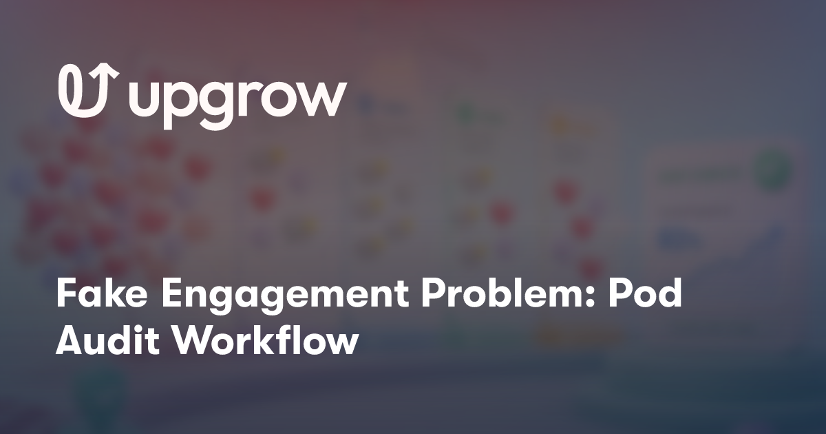Fake Engagement Problem: Pod Audit Workflow
