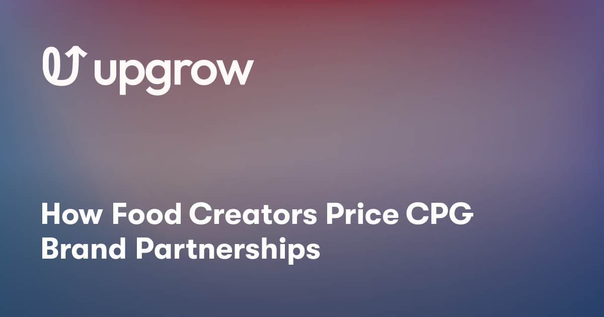 How Food Creators Price CPG Brand Partnerships