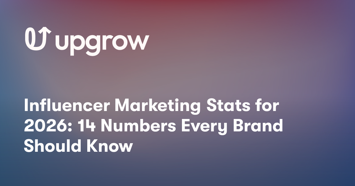 Influencer Marketing Stats for 2026: 14 Numbers Every Brand Should Know