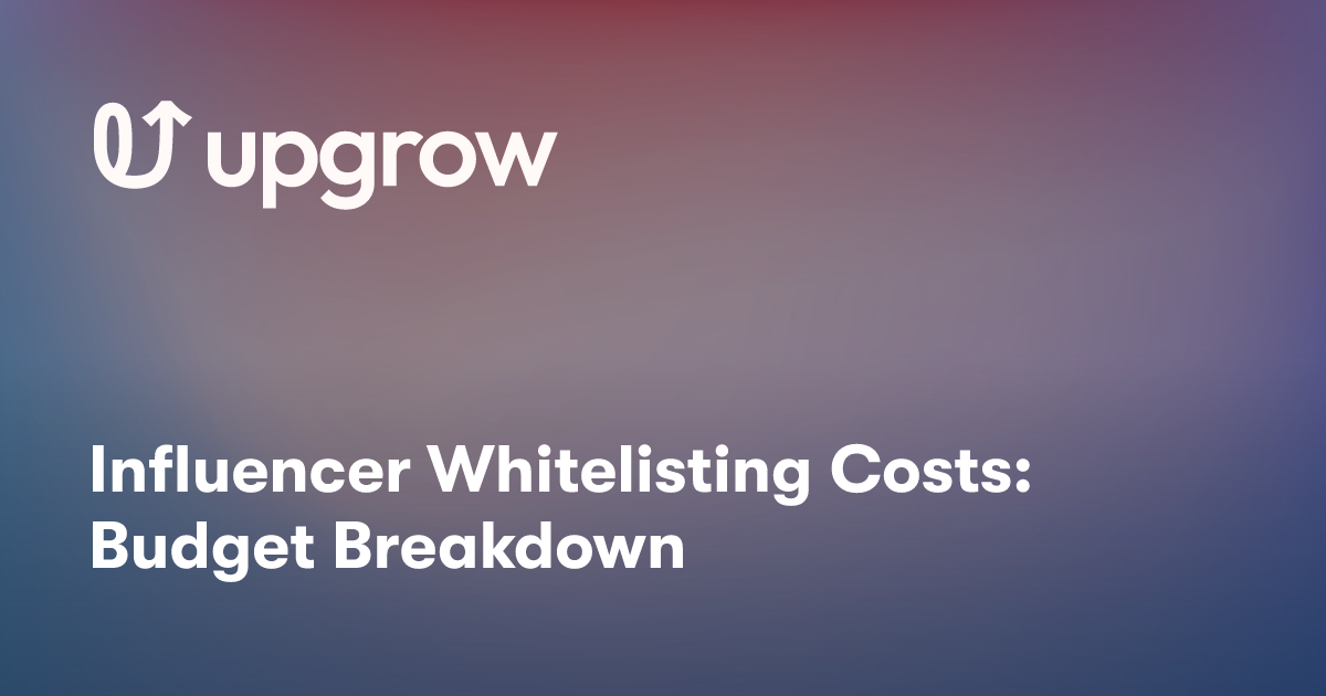 Influencer Whitelisting Costs: Budget Breakdown