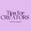 tipsforcreators's TikTok profile picture